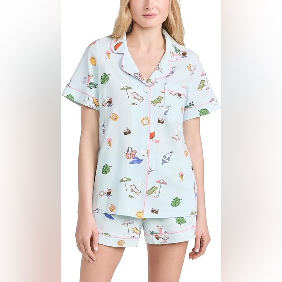 NWT Bedhead Beach Day Printed Pajama Set Sz M